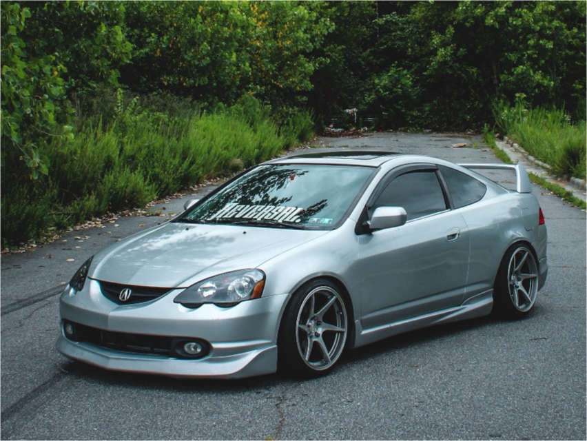 2004 Acura RSX with 18x9.5 22 Anovia Titan and 215/40R18 Toyo Tires Proxes  Sport A/s and Coilovers | Custom Offsets