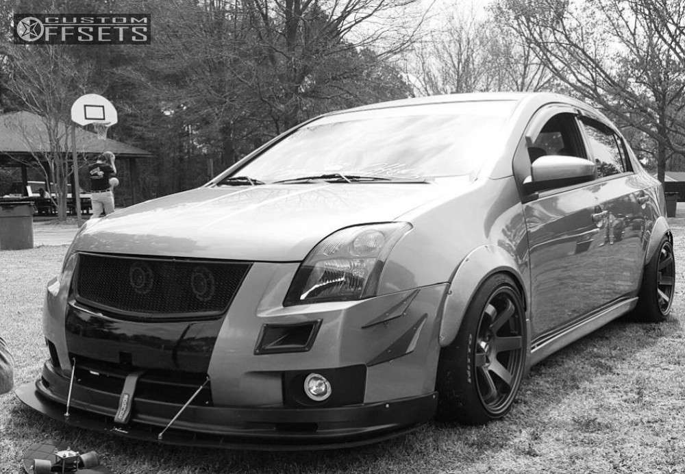 2008 Nissan Sentra with 17x10 15 STR 526 and 205/45R17 Nitto Neo Gen and  Coilovers | Custom Offsets