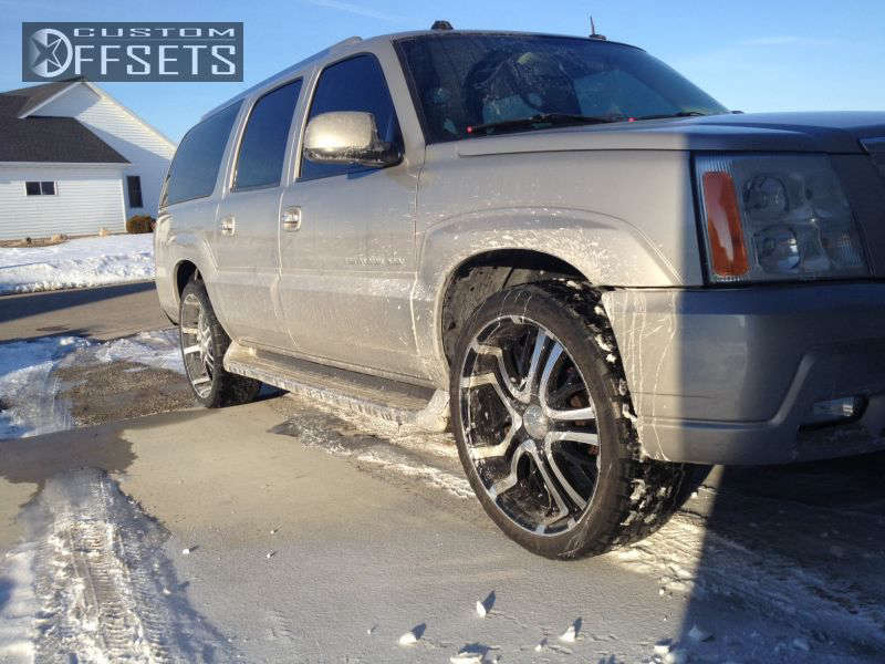 2004 Cadillac Escalade ESV with 22x9.5 15 Incubus Paranormal and 305/35R22  Nitto Terra Grappler and Stock | Custom Offsets