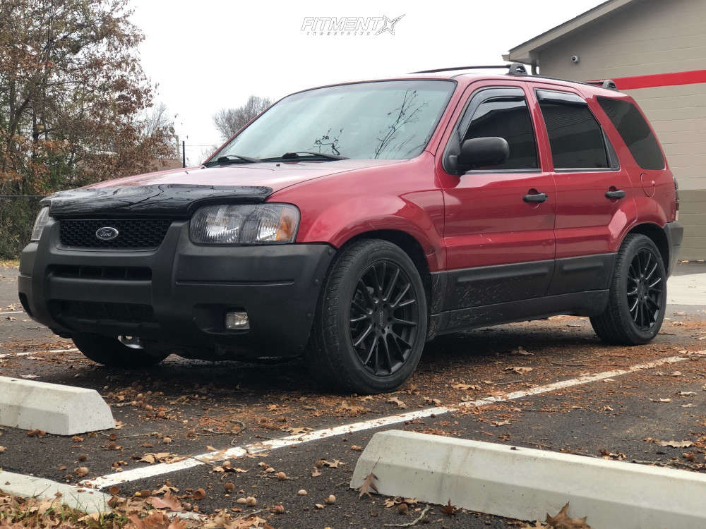 2003 Ford Escape XLS with 18x9 American Racing Ar904 and Black Lion 255x50  on Air Suspension | 1432263 | Fitment Industries