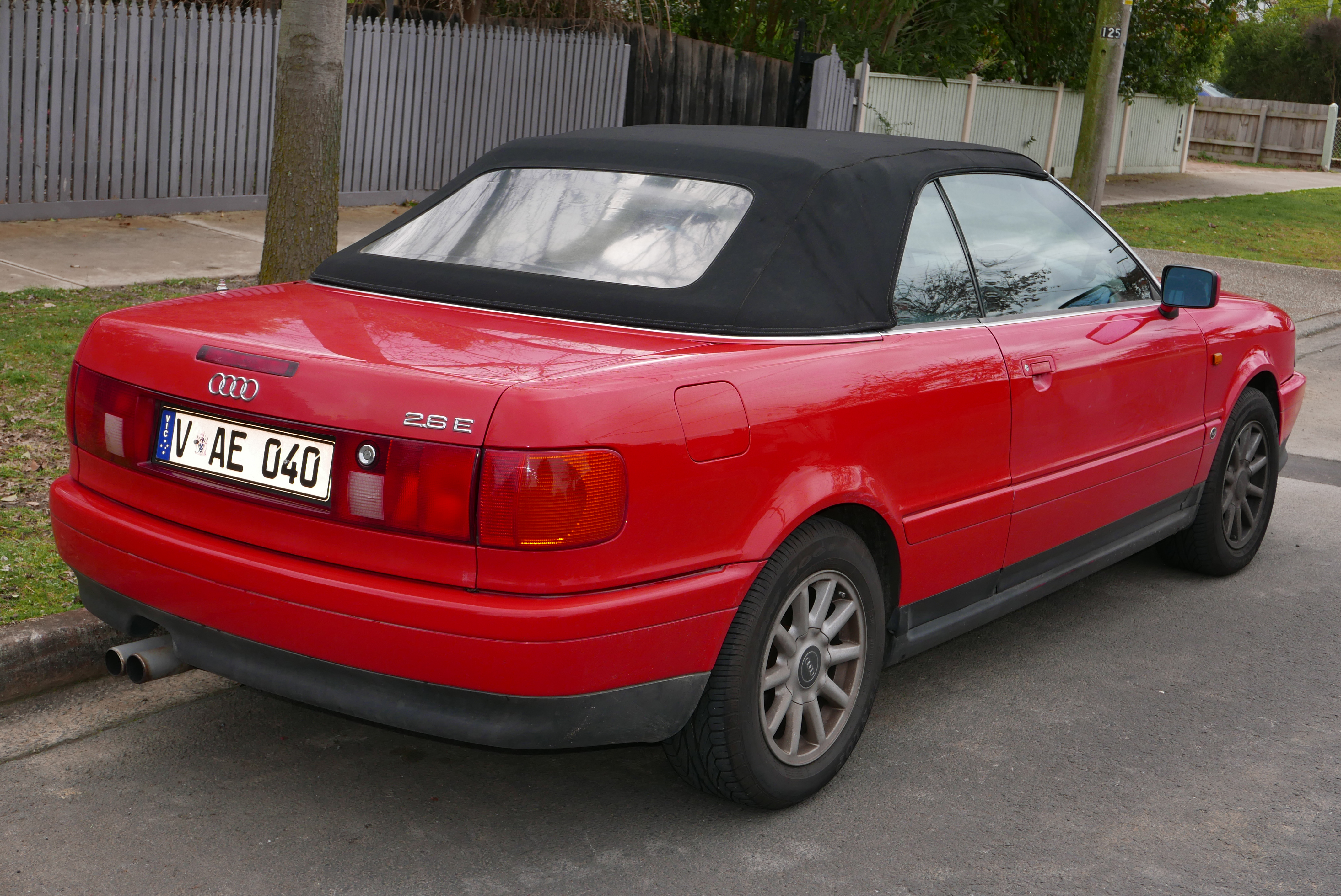 File:1995 Audi Cabriolet (8G) 2.6 E convertible (2015-08-07) 02.jpg -  Wikimedia Commons