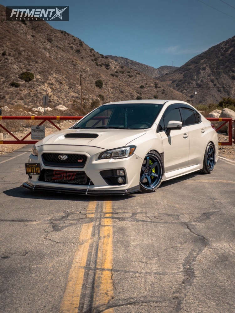 2015 Subaru WRX STI Limited with 18x9.5 Volk Te37rt and Falken 255x35 on  Coilovers | 478254 | Fitment Industries