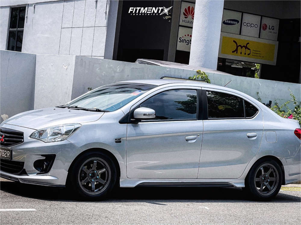 2019 Mitsubishi Mirage G4 SE with 15x7 Rays Engineering Te37 and Yokohama  195x55 on Coilovers | 1612410 | Fitment Industries