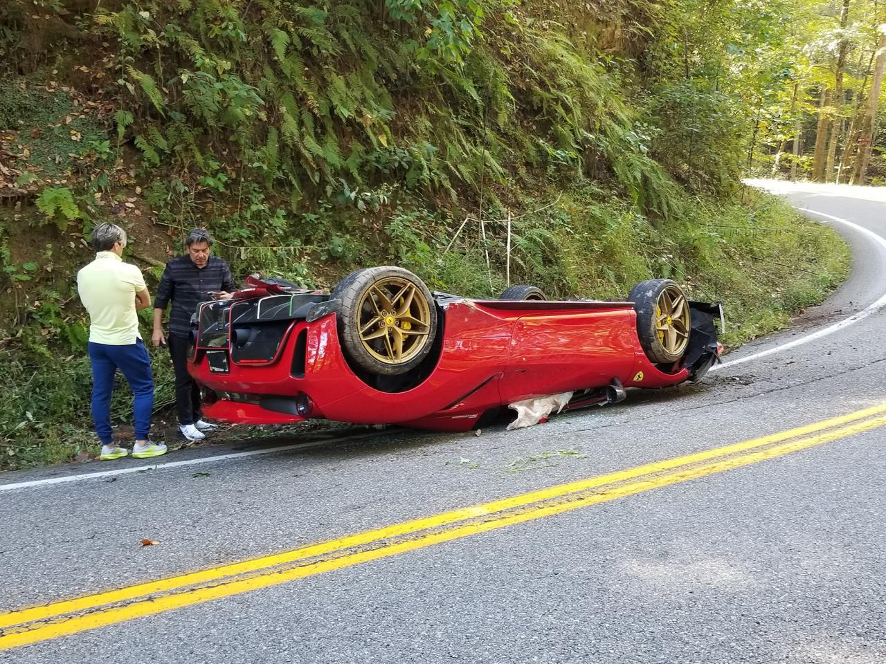 Ferrari 488 Pista Spider rolls over on the Tail of the Dragon - The  Supercar Blog