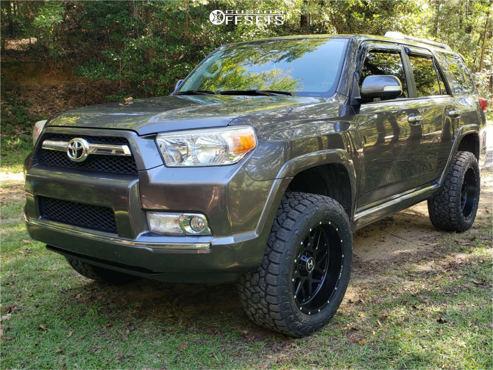 2011 Toyota 4Runner with 20x10 -19 Hostile Sprocket and 33/12.5R20 Toyo  Tires Open Country A/T III and Suspension Lift 3" | Custom Offsets