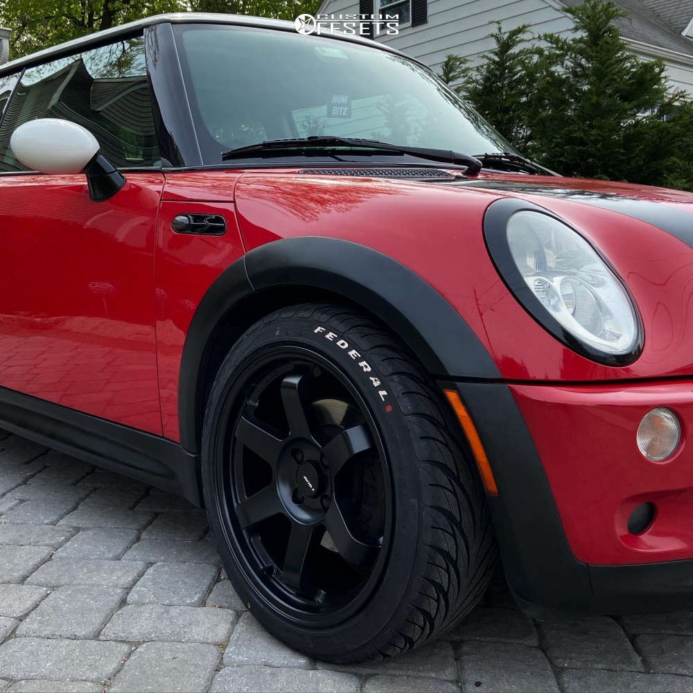 2003 Mini Cooper with 17x8 35 AVID1 AV6 and 205/45R17 Federal SS595 and  Stock | Custom Offsets