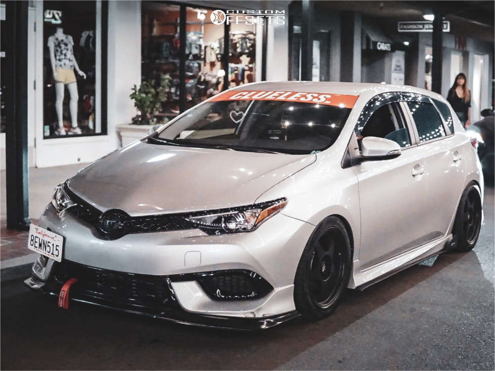 2017 Toyota Corolla IM with 17x8 35 Desmond Regamaster and 215/45R17  Yokohama S Drive and Coilovers | Custom Offsets