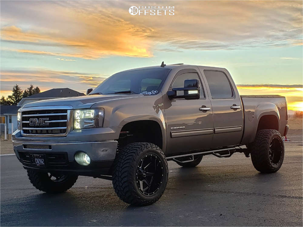 2013 GMC Sierra 1500 with 20x12 -44 DPS Offroad W869 and 35/12.5R20 AMP Mud  Terrain Attack Mt A and Suspension Lift 6" | Custom Offsets