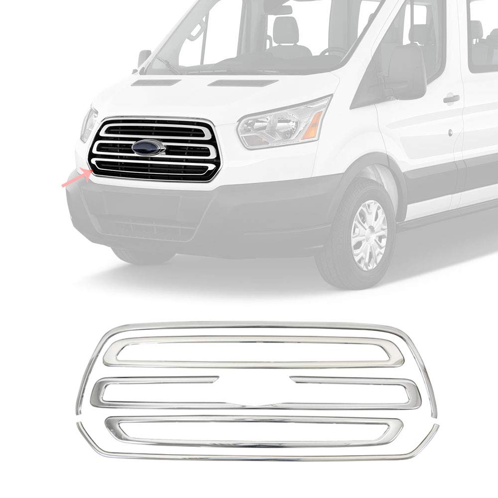 Amazon.com: OMAC Fits Ford Transit 150 2015-2023 Stainless Steel | Chrome  Front Bumper Grille Cover and Surround Frame Kit 5 Pcs. | Stainless Steel  Chrome Cover Trim Protector : Automotive