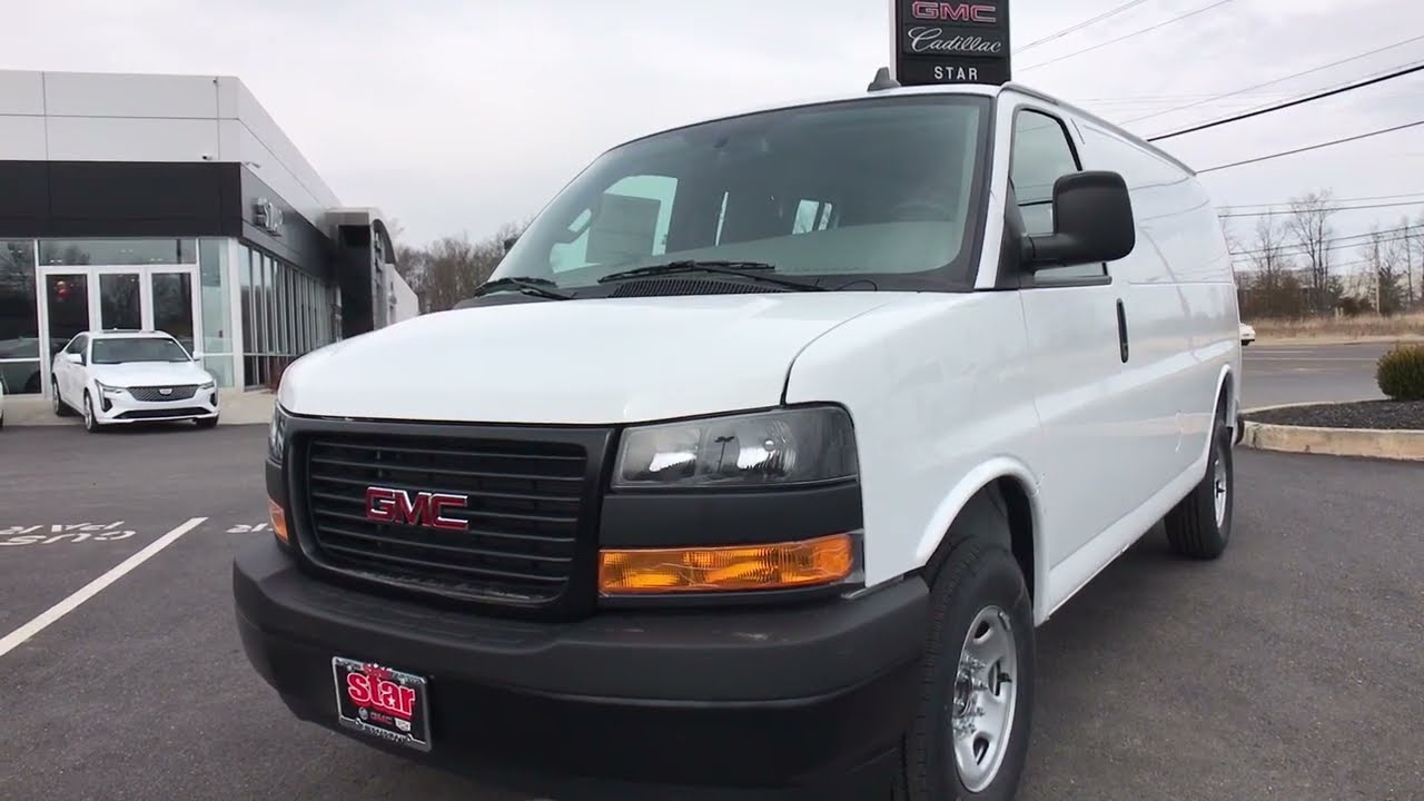 The First 2022 GMC Savana 2500 Work Van 4.3L V6 3D Cargo Van 8-Speed Auto  On Star's Quakertown Lot - YouTube