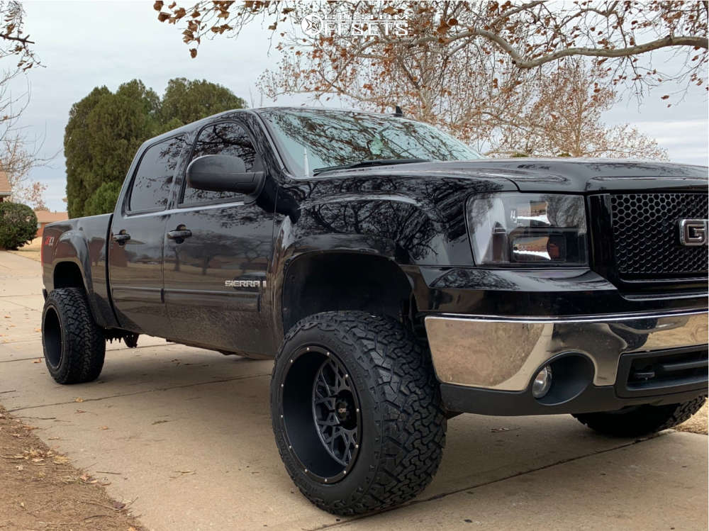 2008 GMC Sierra 1500 with 20x12 -51 Vision Rocker and 33/12.5R20 Venom  Power Terra Hunter X/t and Suspension Lift 4" | Custom Offsets