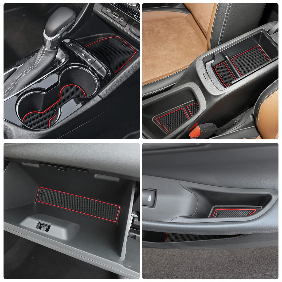 Amazon.com: Auovo Anti Dust Cup Holder Insert Liners for Buick Encore GX  Accessories 2020 2021 2022 2023 Custom Fit Door Pocket Center Console  Interior Mats 16pcs (Red Trim) : Automotive