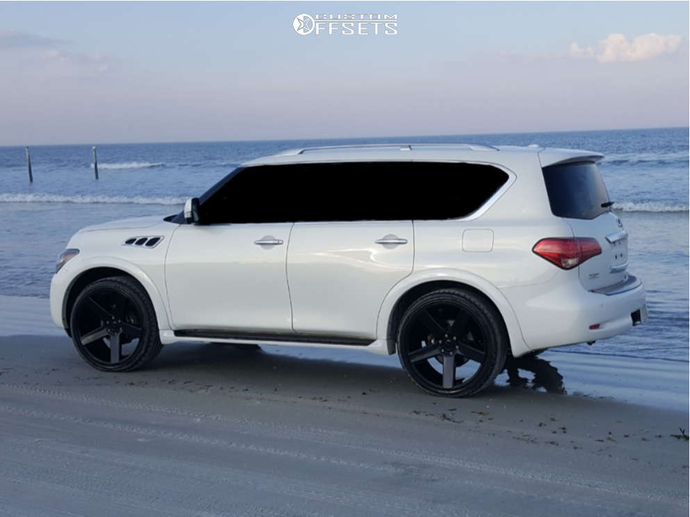 2013 INFINITI QX56 with 24x10 31 DUB Baller and 295/35R24 Landsail Ls588  and Air Suspension | Custom Offsets