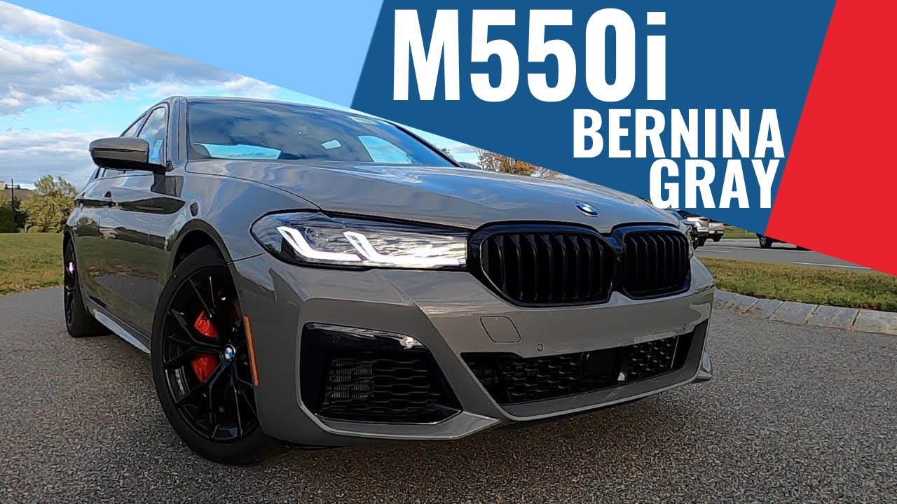 2021 BMW M550i I Bernina Gray I Revs I Walk-around - YouTube