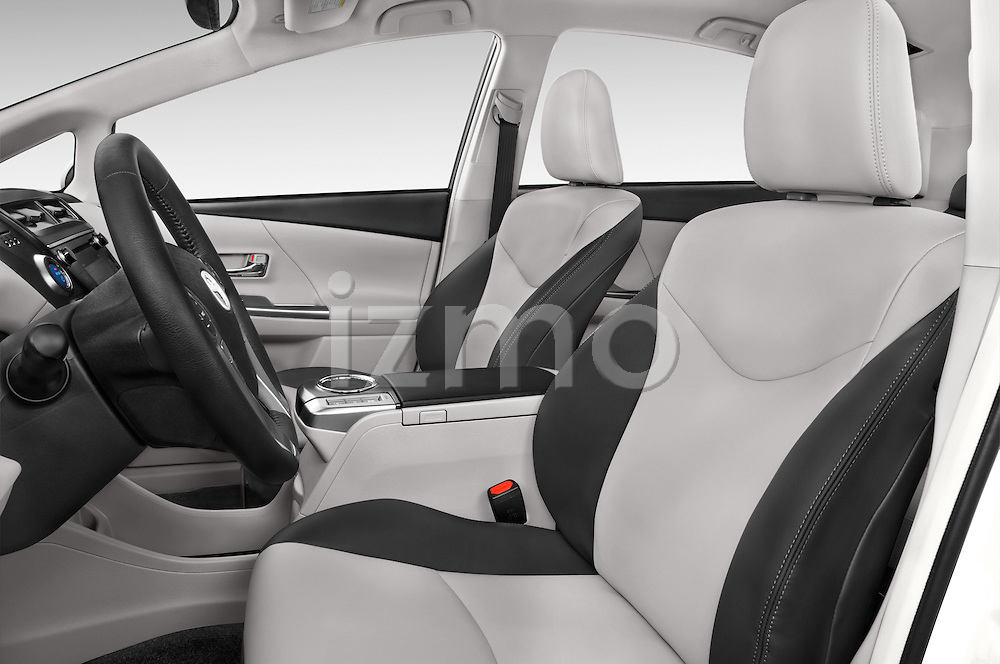 2015 Toyota Prius v Four 4 Door Hatchback Front Seat Car Photos | izmostock
