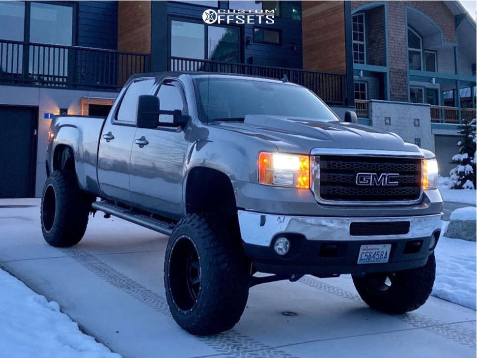 2010 GMC Sierra 2500 HD with 22x14 -76 Hostile Alpha and 37/13.5R22 Toyo  Tires Open Country M/T and Suspension Lift 9" | Custom Offsets