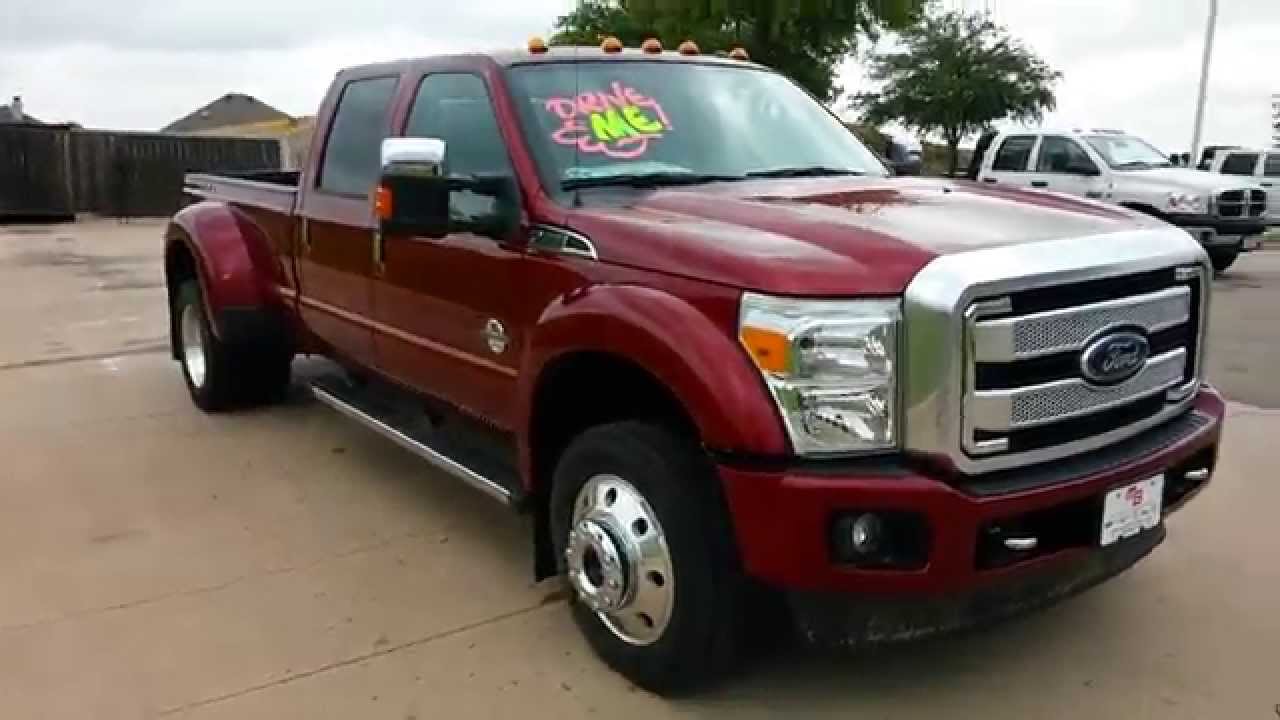 First All new 2015 Ford F450 Platinum Edition 4x4 Ruby Red - YouTube