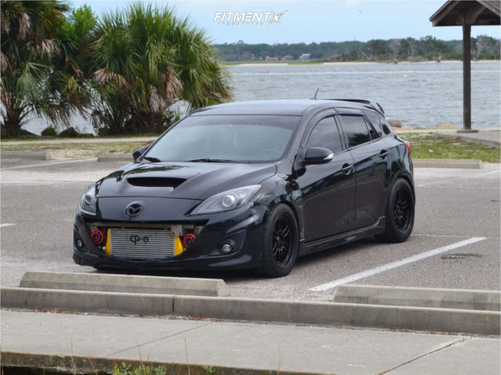 2013 Mazda MazdaSpeed3 Base with 17x9.5 Enkei RPF1 and Nitto 255x40 on  Coilovers | 774430 | Fitment Industries