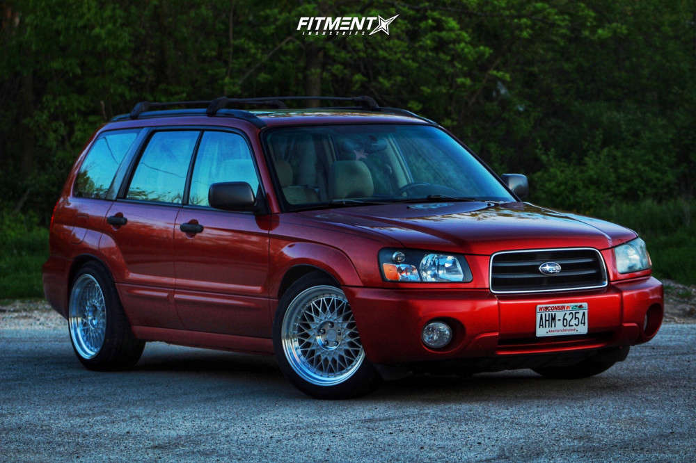 2005 Subaru Forester XS with 18x9.5 Aodhan Ah05 and Vercelli 235x45 on  Coilovers | 1100429 | Fitment Industries