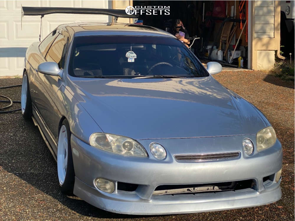 1998 Lexus SC300 with 18x9.5 22 Kansei Knp and 245/40R18 Continental  Extremecontact Dws06 Plus and Coilovers | Custom Offsets