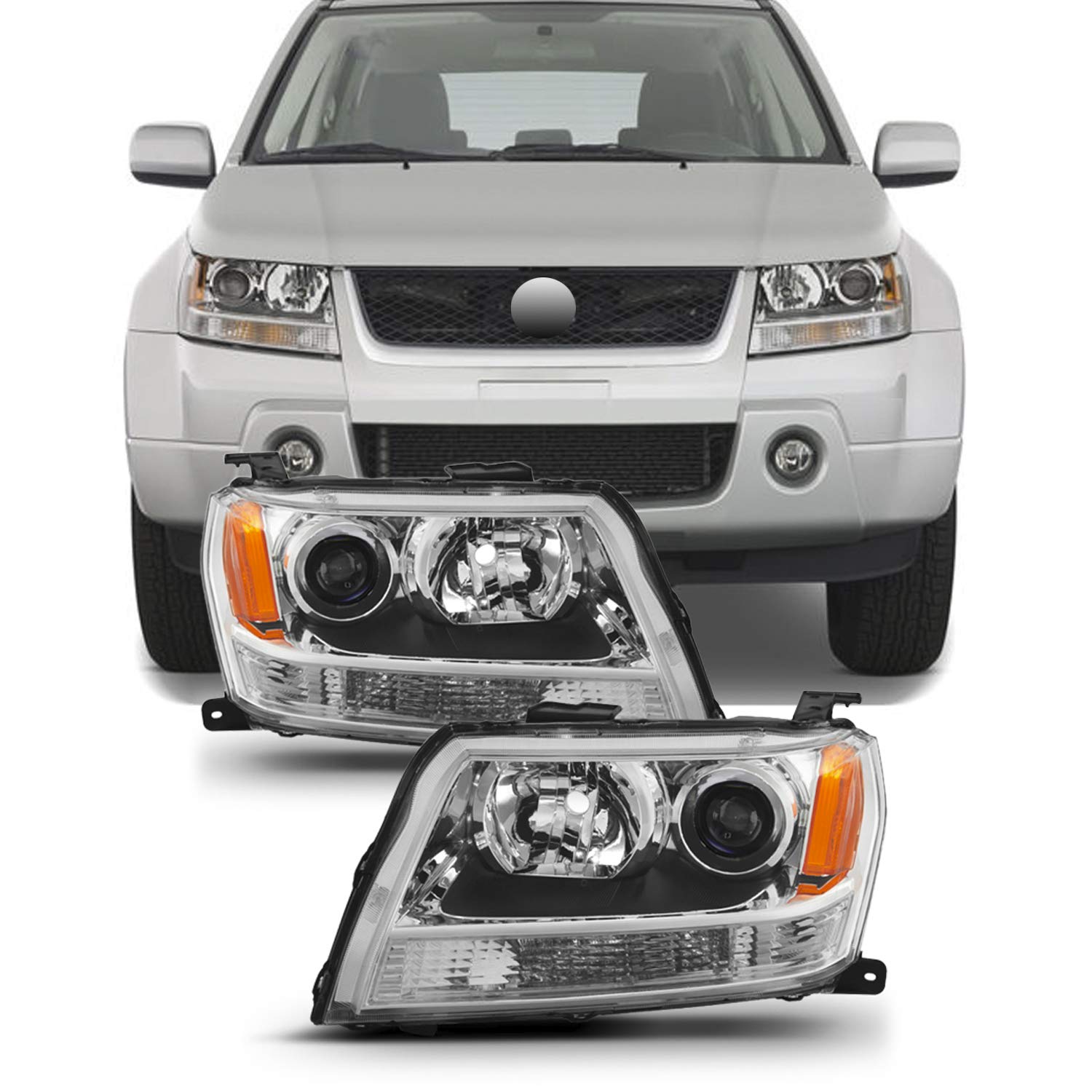 Amazon.com: AKKON - For [OE Direct Replacement] 2006 2007 2008 Suzuki Grand  Vitara JT Headlights Lamps Assembly : Automotive