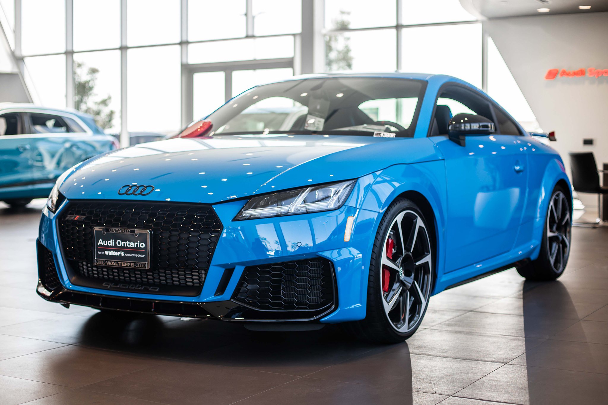 Audi Ontario on Twitter: "The 2019 #Audi TT RS 2.5T Coupe in Turbo Blue  delivers 394 hp and 354 lb-ft of torque to all four wheels, going from 0-60  mph in only