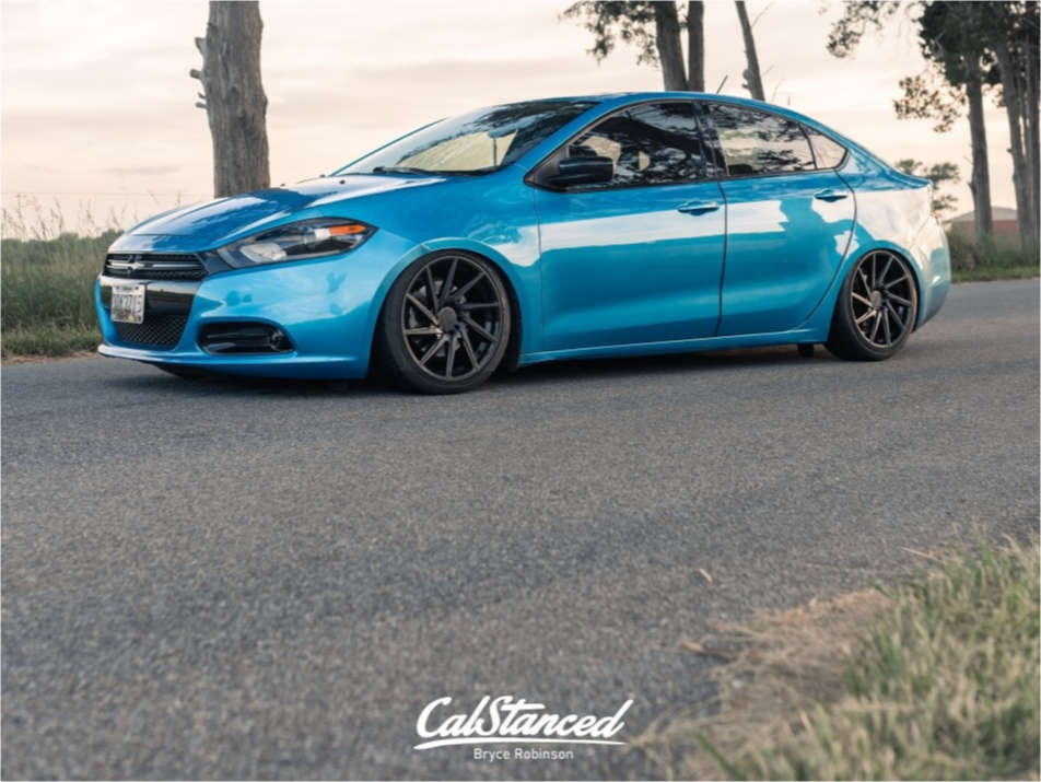 2016 Dodge Dart with 18x8.5 42 F1R F29 and 225/40R18 Nitto Neo Gen and Air  Suspension | Custom Offsets