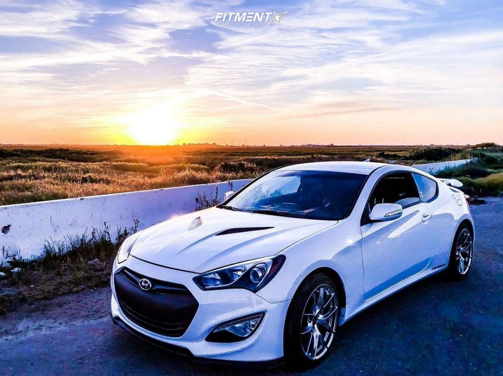 2016 Hyundai Genesis Coupe 3.8 R-Spec with 19x8.5 ESR Rf2 and Yokohama  225x45 on Stock Suspension | 685277 | Fitment Industries