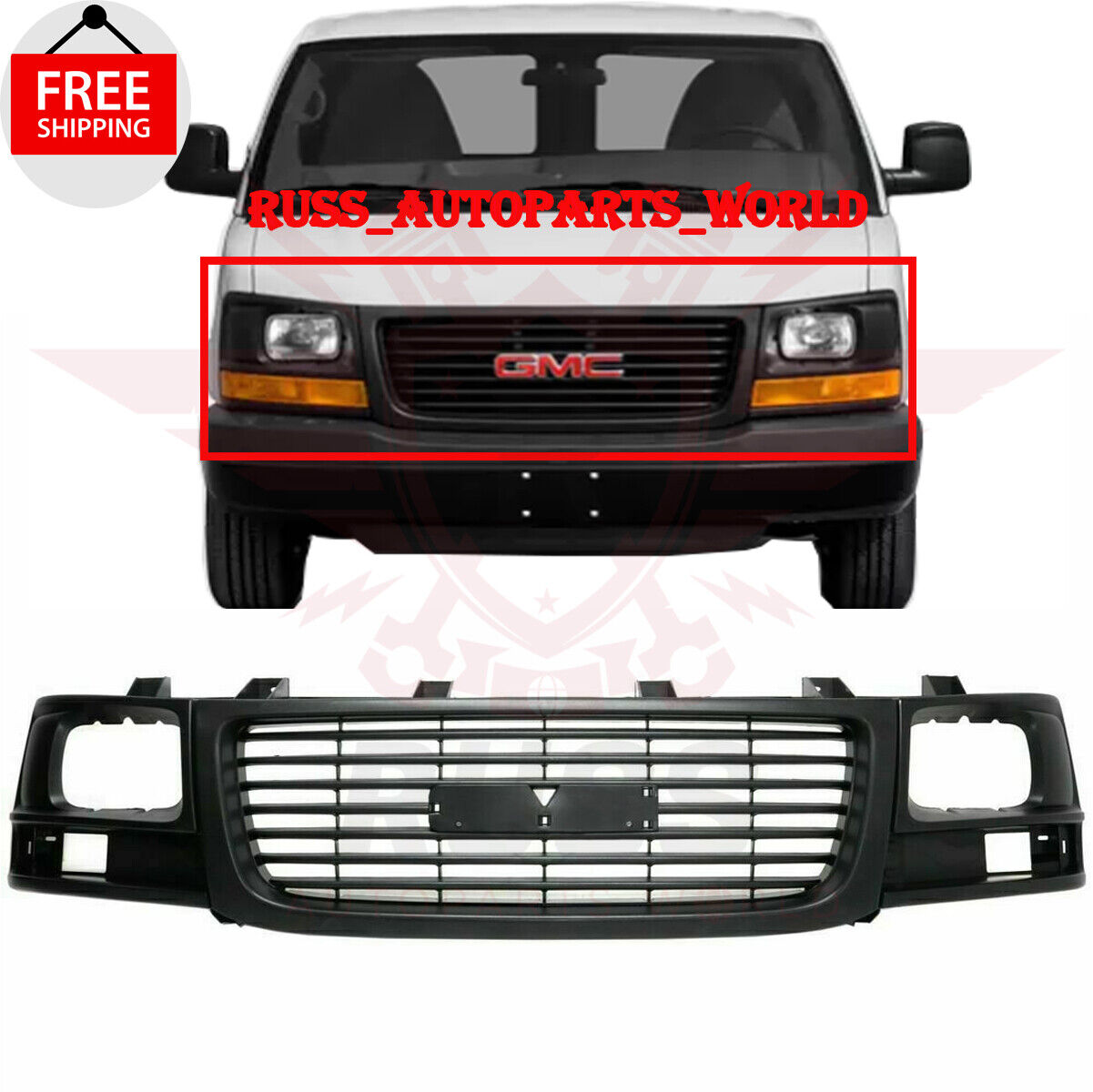 Front Grille Assembly Black For 2003-2017 GMC Savana 2500 Savana 3500  GM1200531 | eBay