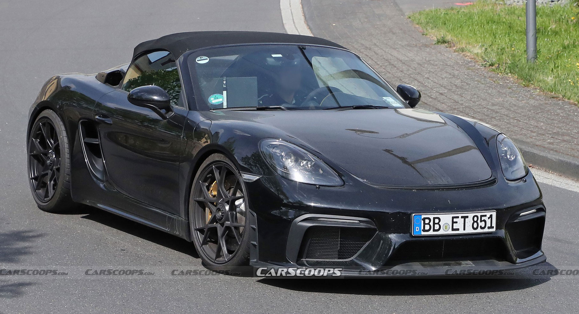 2024 Porsche 718 Boxster Spyder RS Spotted Again Borrowing Heavily From  Cayman GT4 RS | Carscoops