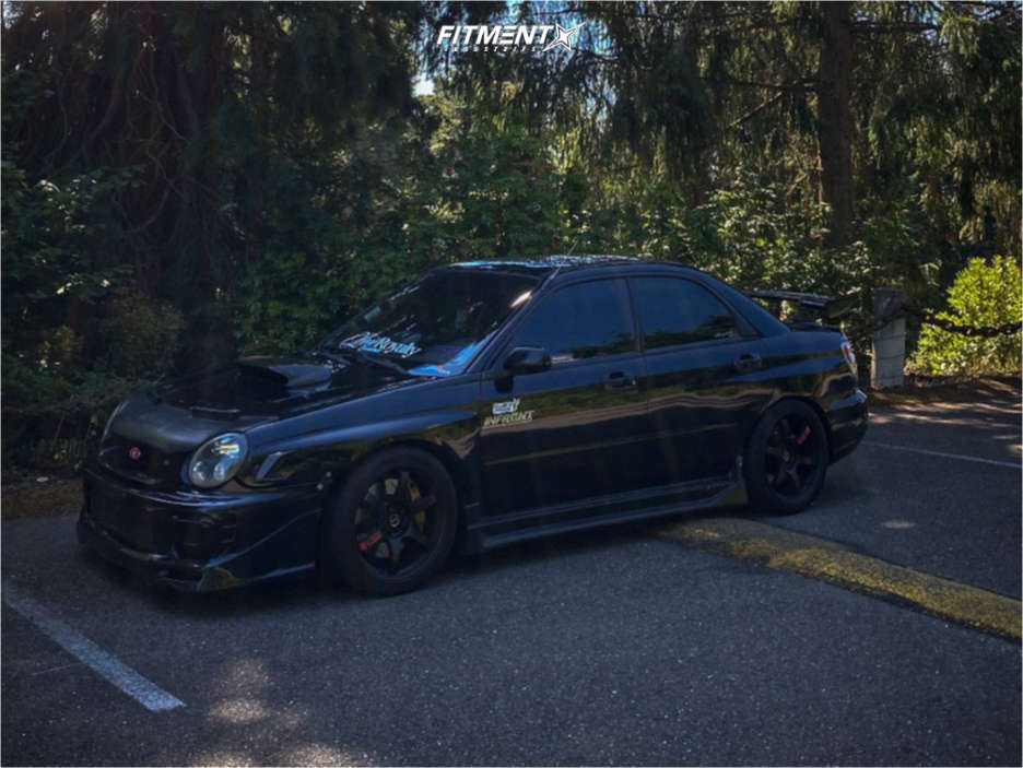 2002 Subaru Impreza WRX with 18x9.5 Gram Lights 57dr and Nokian 255x35 on  Coilovers | 1274312 | Fitment Industries