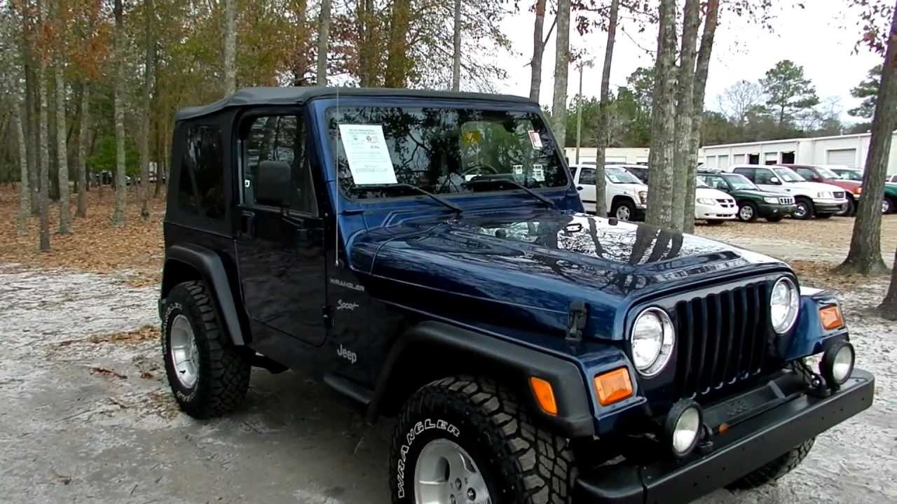 2002 JEEP WRANGLER REVIEW TJ SPORT 4X4 * NEW TIRES * NEW TOP * FOR SALE @  RAVENEL FORD * CHARLESTON - YouTube