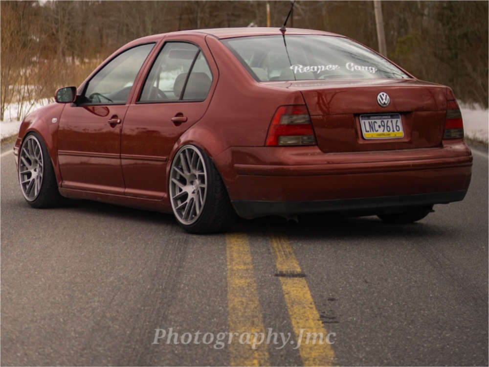 2000 Volkswagen Jetta with 18x9.5 35 Anovia Elder and 215/35R18 Federal  Ss657 and Coilovers | Custom Offsets