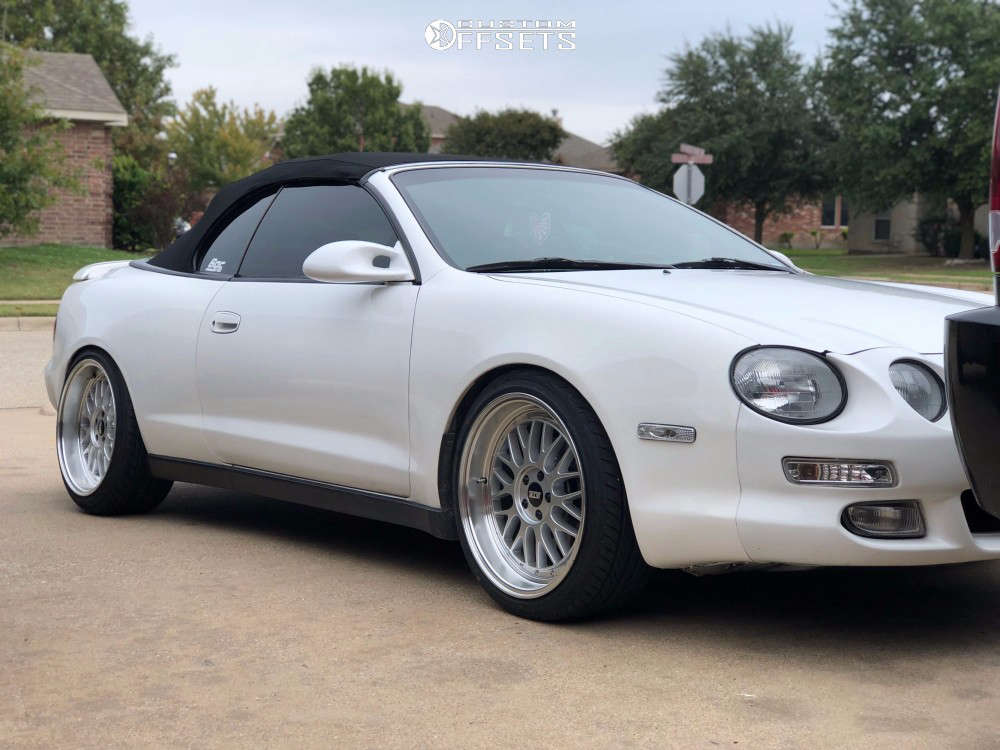1998 Toyota Celica with 18x8.5 20 STR 610 and 215/40R18 Yokohama S Drive  and Coilovers | Custom Offsets