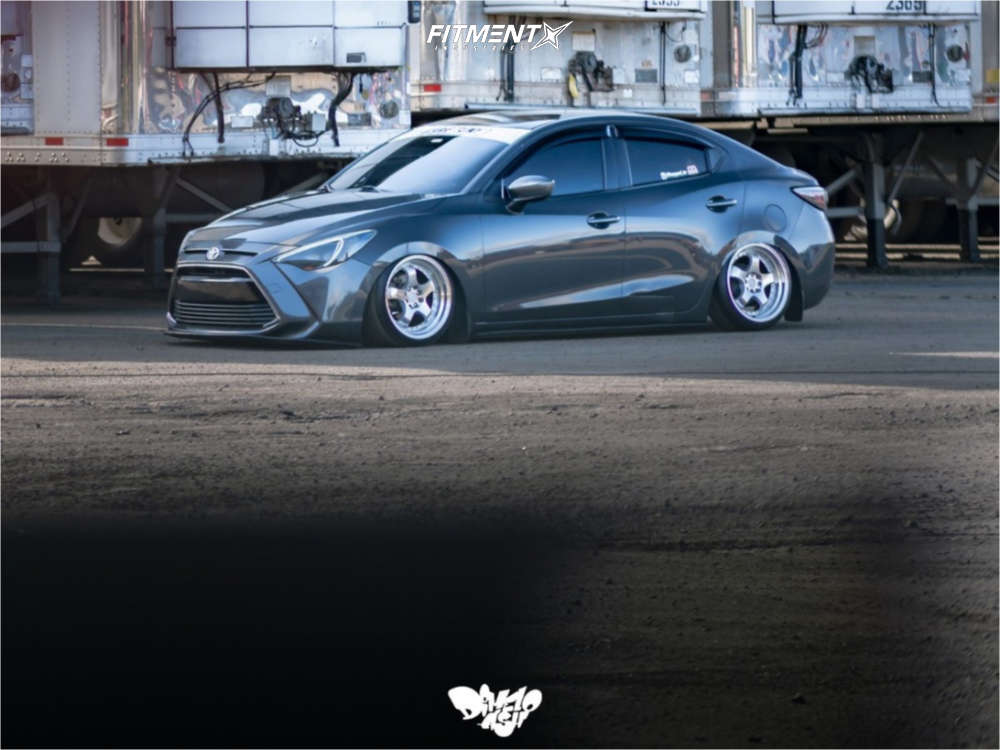 2017 Toyota Yaris IA Base with 17x9 Aodhan Ah03 and Nexen 205x40 on Air  Suspension | 1318983 | Fitment Industries