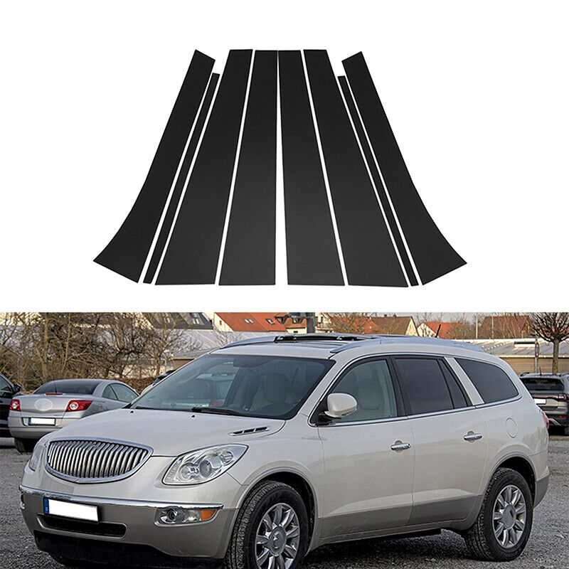 For Buick Enclave 2008-2017 ABS Black Window Pillar Posts Trim Cover Decal  | eBay