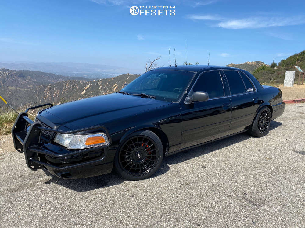 2007 Ford Crown Victoria with 18x8.5 35 Rotiform Las-r and 245/40R18 Nitto  Neo Gen and Air Suspension | Custom Offsets