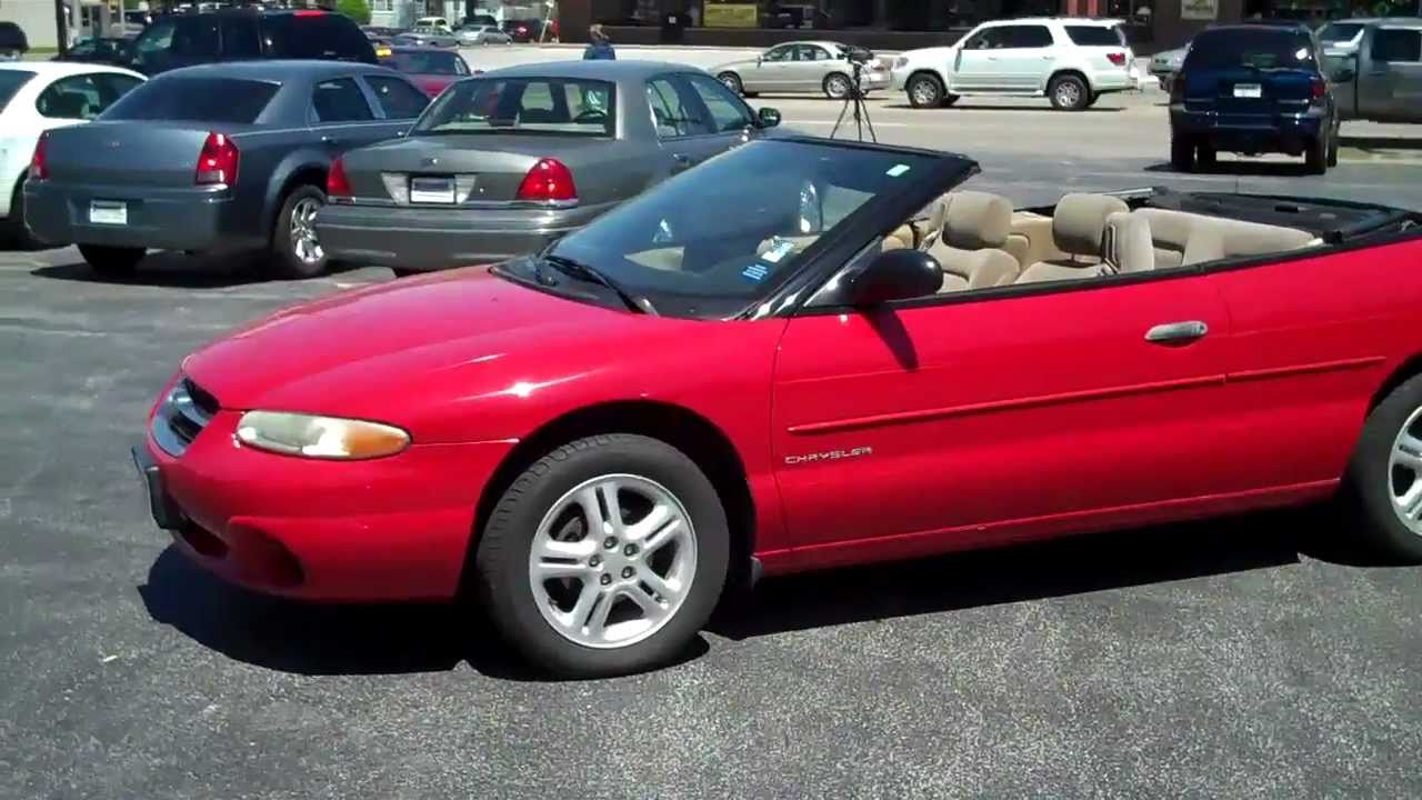 1998 Chrysler Sebring JXi Convertible $5900 Shottenkirk Used Car Outlet -  YouTube