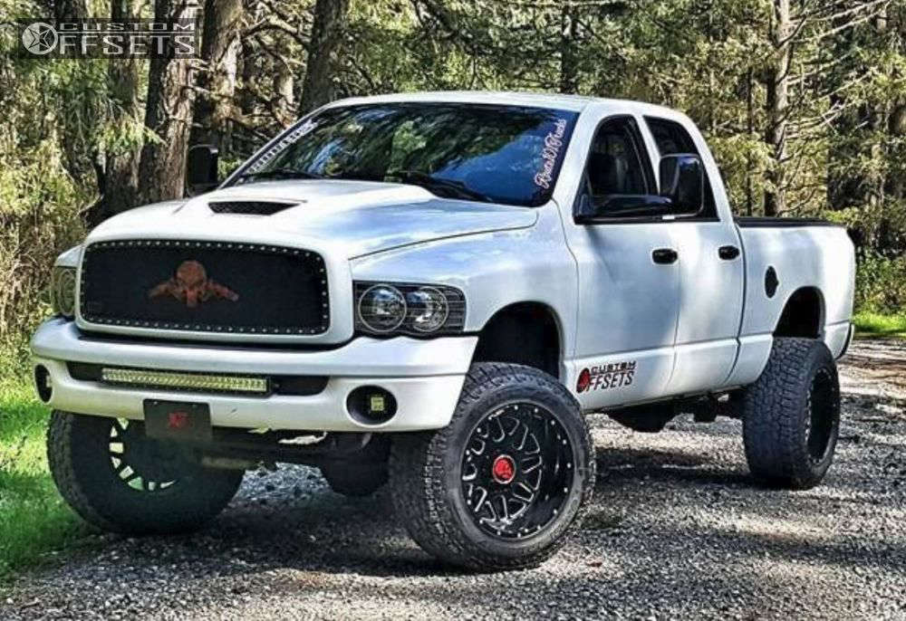 2004 Dodge Ram 2500 with 20x12 -44 Hostile Sprocket and 325/60R20 Toyo  Tires Open Country A/T III and Suspension Lift 4" | Custom Offsets