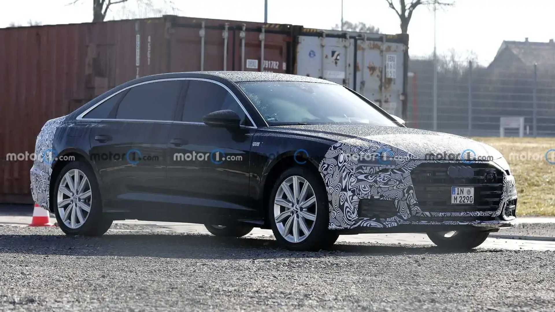 2023 Audi A6 Facelift Spied Resting Near Skoda And Mercedes Models