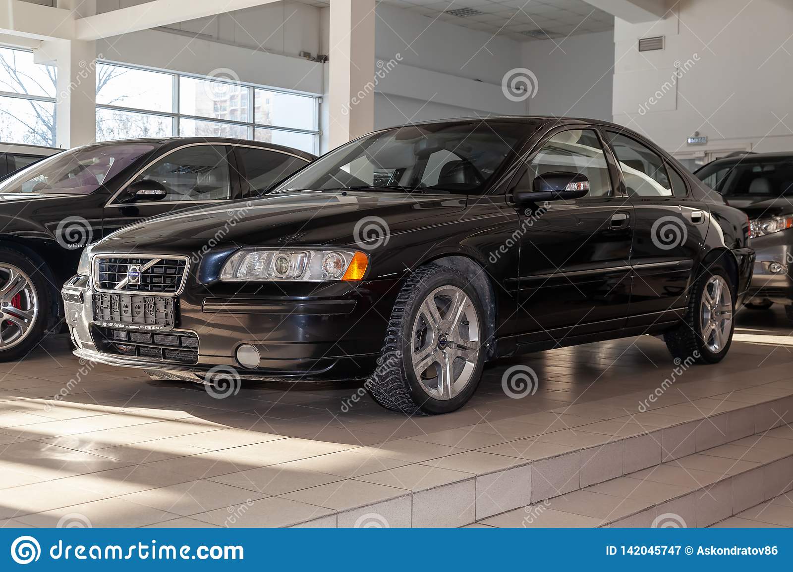 Black Volvo S60 2008 Release with an Engine of 2.5 Liters Front View on the  Car Parking in the Service Center Editorial Photography - Image of  dealership, bright: 142045747