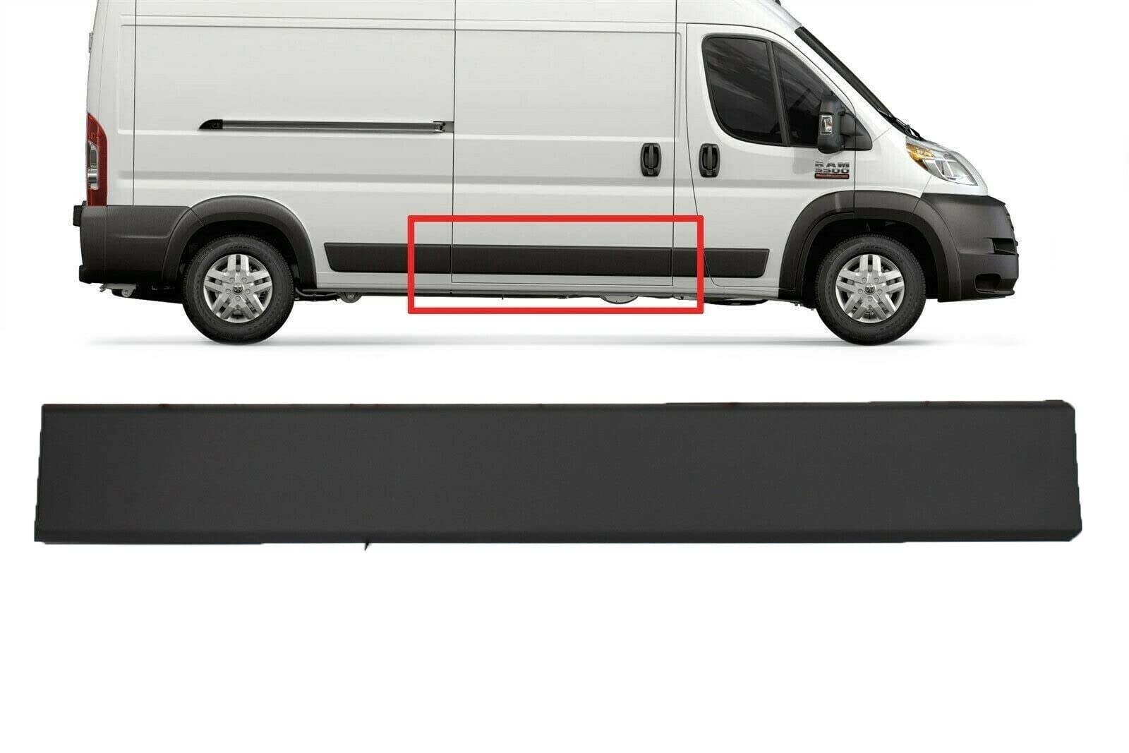 Amazon.com: for Dodge RAM PROMASTER 2019-2022 Sliding Door Trim MOLDING  Cover (Right Passenger Side) Black : Automotive