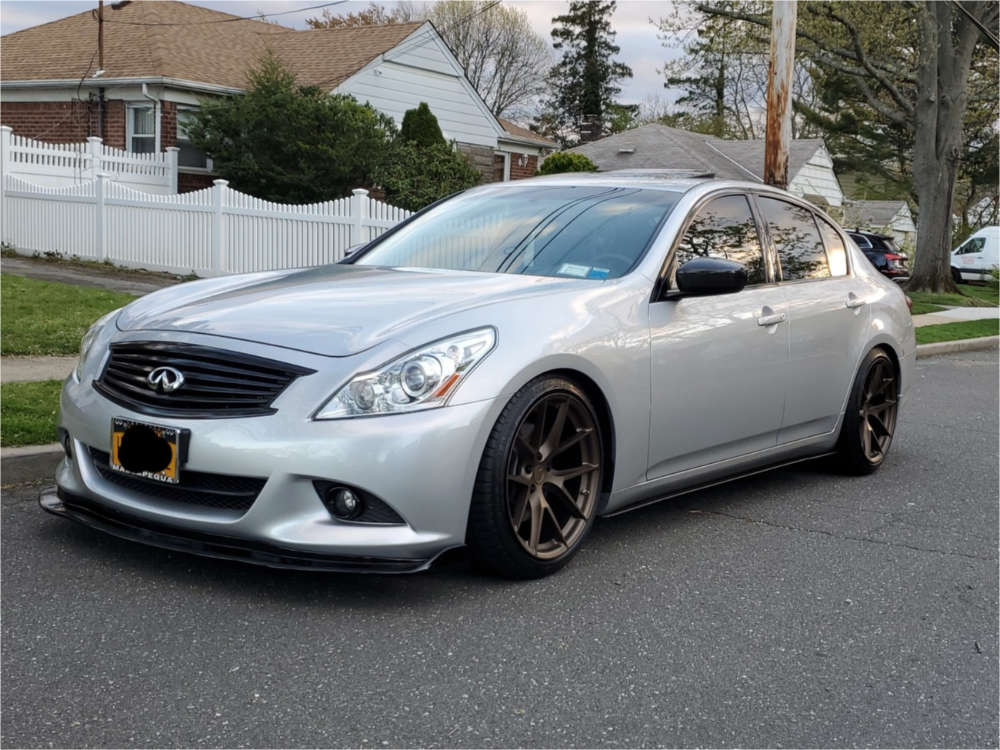 2015 INFINITI Q40 with 19x9.5 35 Aodhan Aff7 and 245/45R19 Accelera All  Season and Stock | Custom Offsets