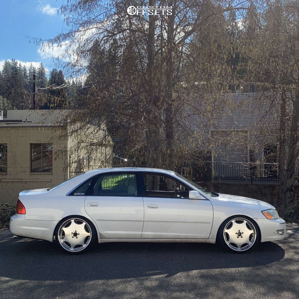 2002 Toyota Avalon with 20x9 25 AME Shallen Ax and 245/30R20 Pirelli Pzero  Nero Gt and Coilovers | Custom Offsets