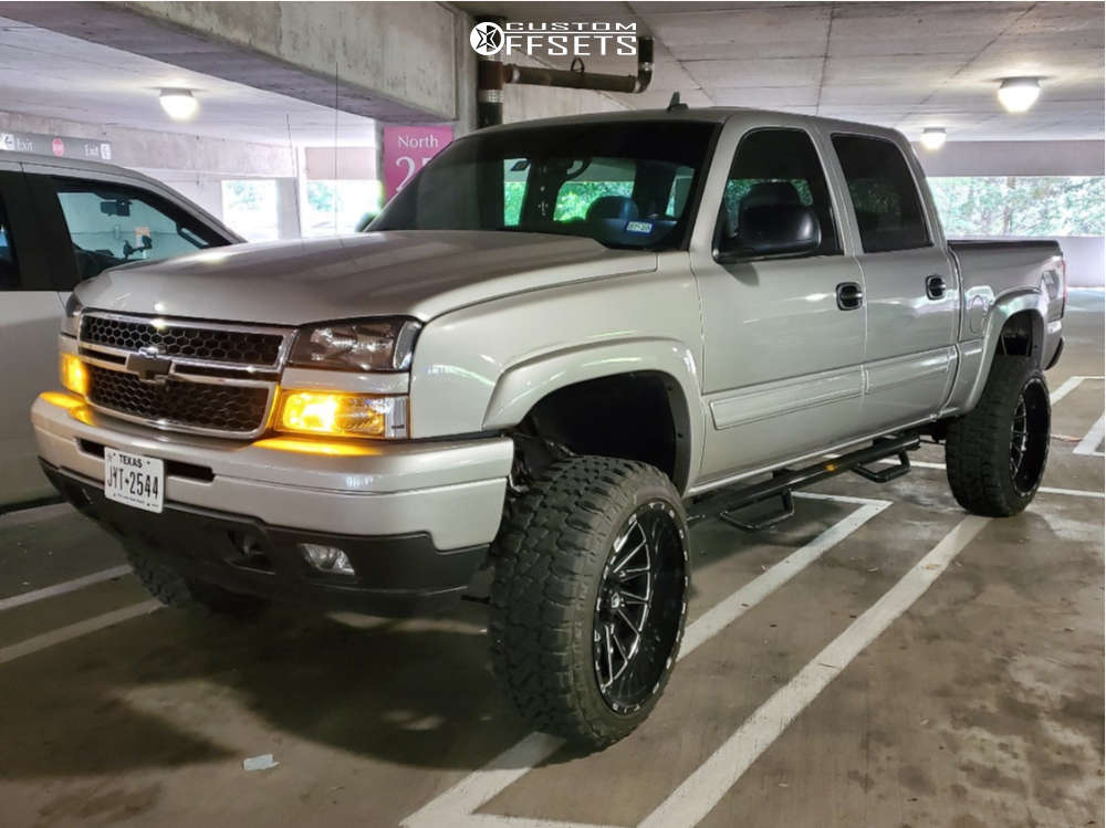 2007 Chevrolet Silverado 1500 Classic with 24x12 -44 TIS 547BM and  35/12.5R24 Fury Offroad Country Hunter MTII and Suspension Lift 6" | Custom  Offsets