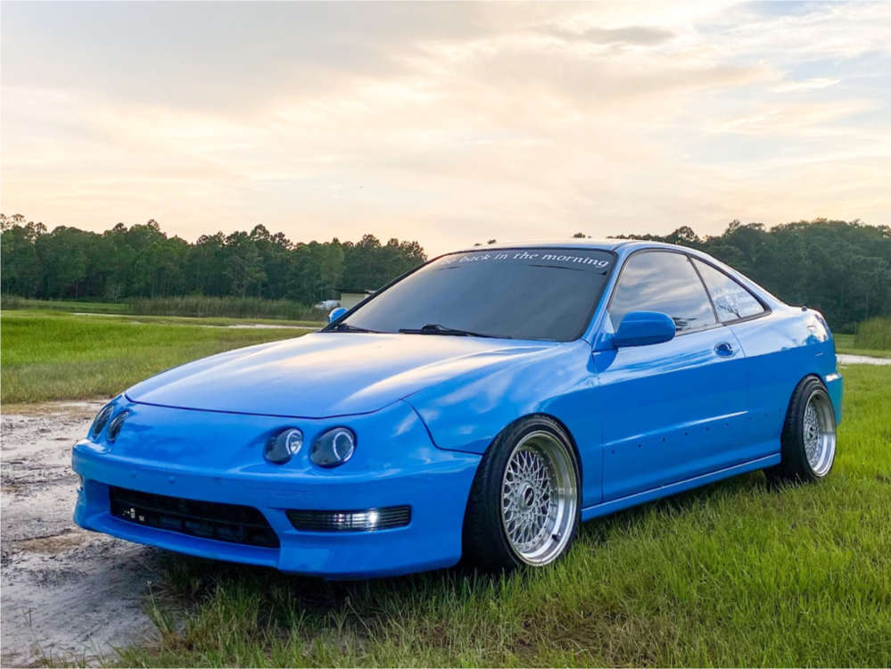 1998 Acura Integra with 16x9 20 ESM 002r and 195/50R16 Achilles Atr Sport 2  and Coilovers | Custom Offsets