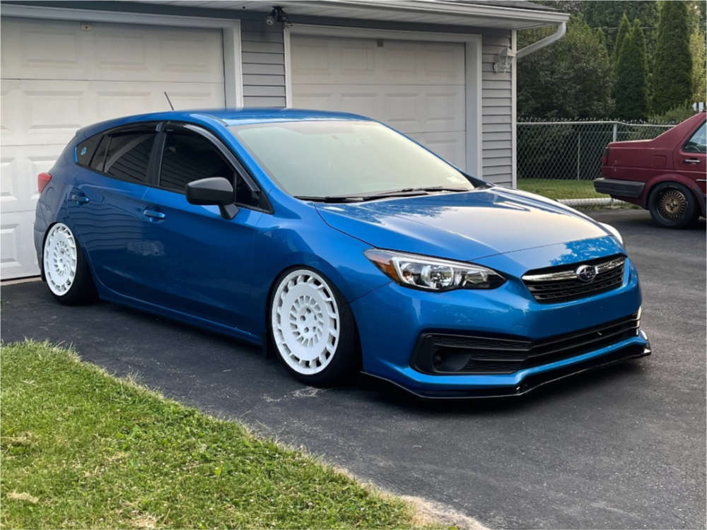 2020 Subaru Impreza with 18x8.5 35 Rotiform Ccv and 225/40R18 Waterfall Eco  Dynamic and Coilovers | Custom Offsets