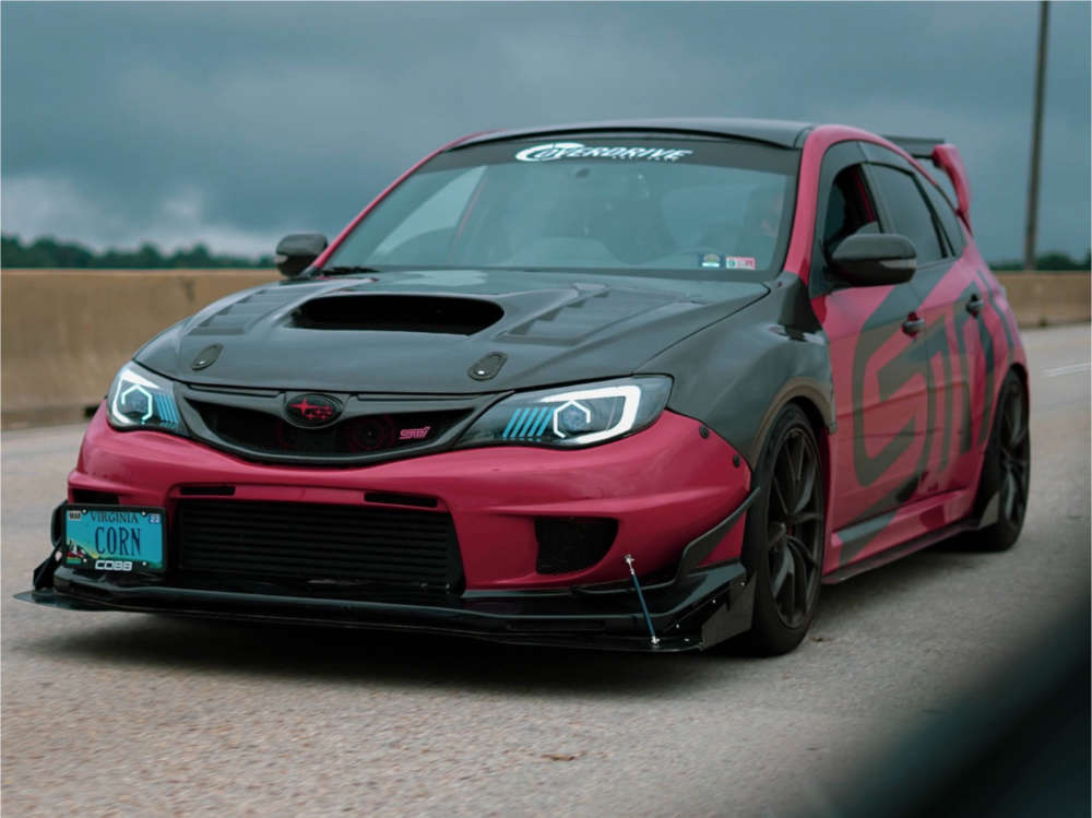 2009 Subaru Impreza with 18x9.5 40 Vorsteiner V-ff108 and 255/40R18  Michelin Pilot Sport 4 S and Coilovers | Custom Offsets