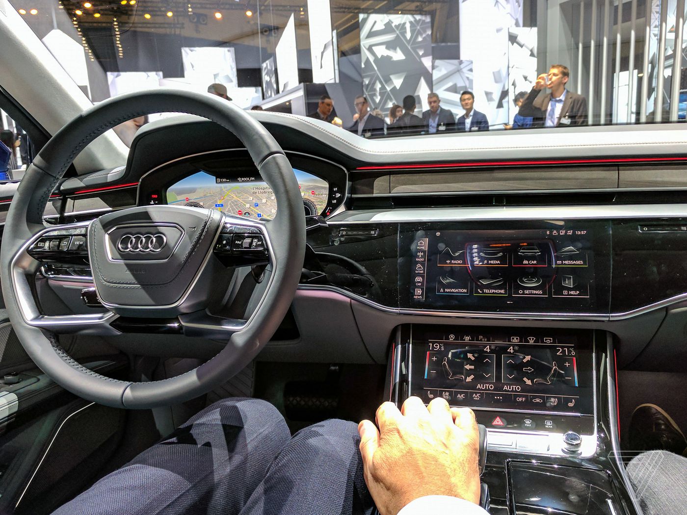 Audi's A8 is a declaration of war on buttons, but now the battle with  fingerprints begins - The Verge