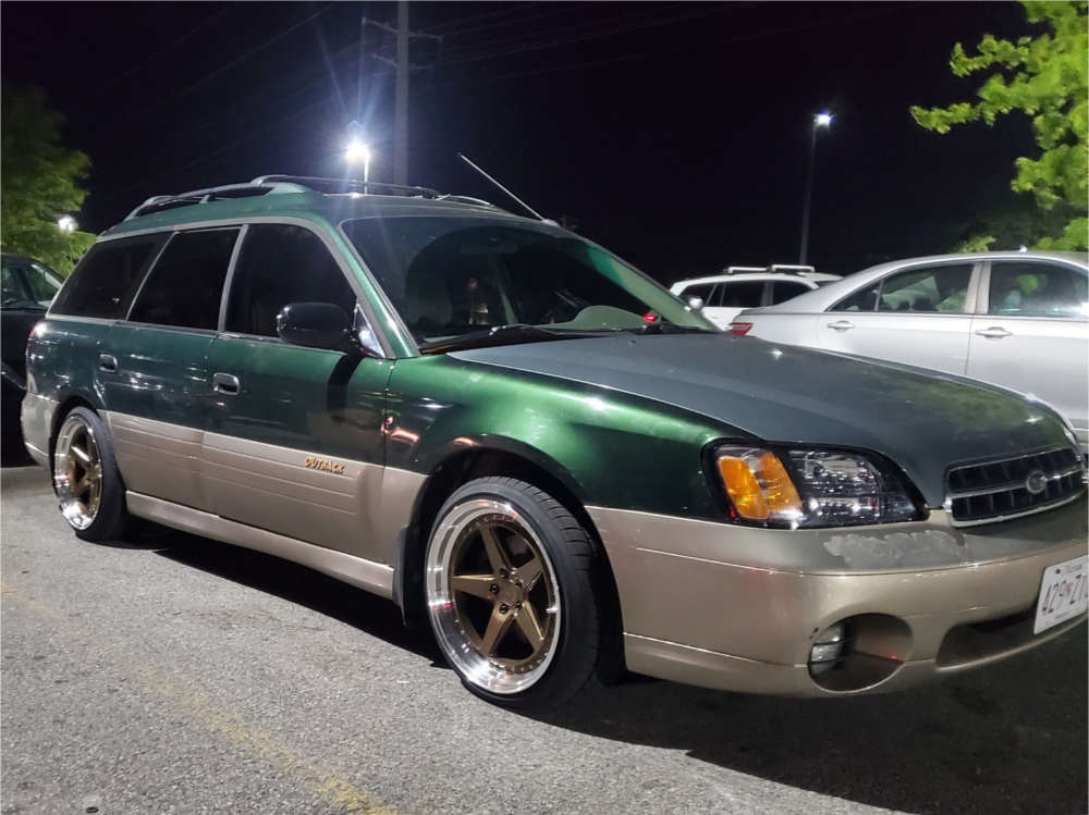 2001 Subaru Outback with 18x9.5 35 Aodhan Ds05 and 215/40R18 Vercelli  Strada Ii and Coilovers | Custom Offsets